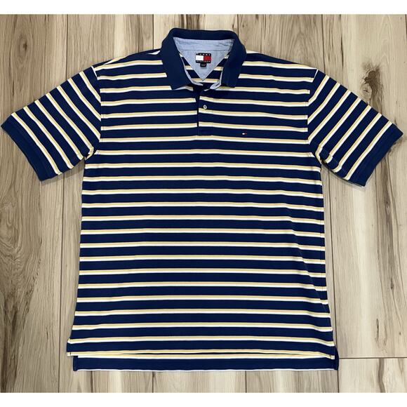 Tommy Hilfiger Short Sleeve Striped Polo Men’s Size 2XL - Picture 1 of 7